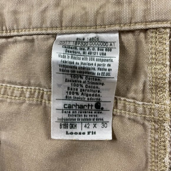 Carhartt B159 GKH Loose Fit Work Carpenter Pants Men's 42 x 30 Measures 40 x 29 - Picture 10 of 15